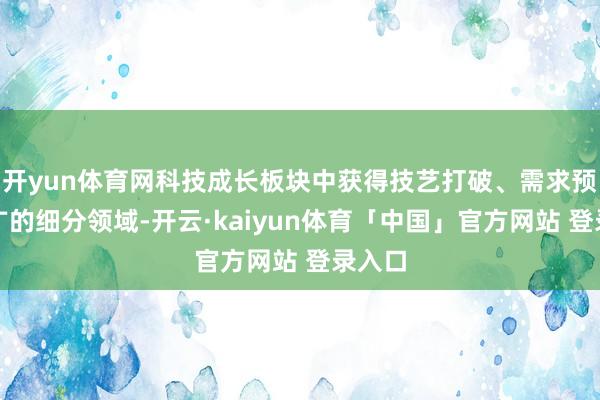 开yun体育网科技成长板块中获得技艺打破、需求预期推广的细分领域-开云·kaiyun体育「中国」官方网站 登录入口